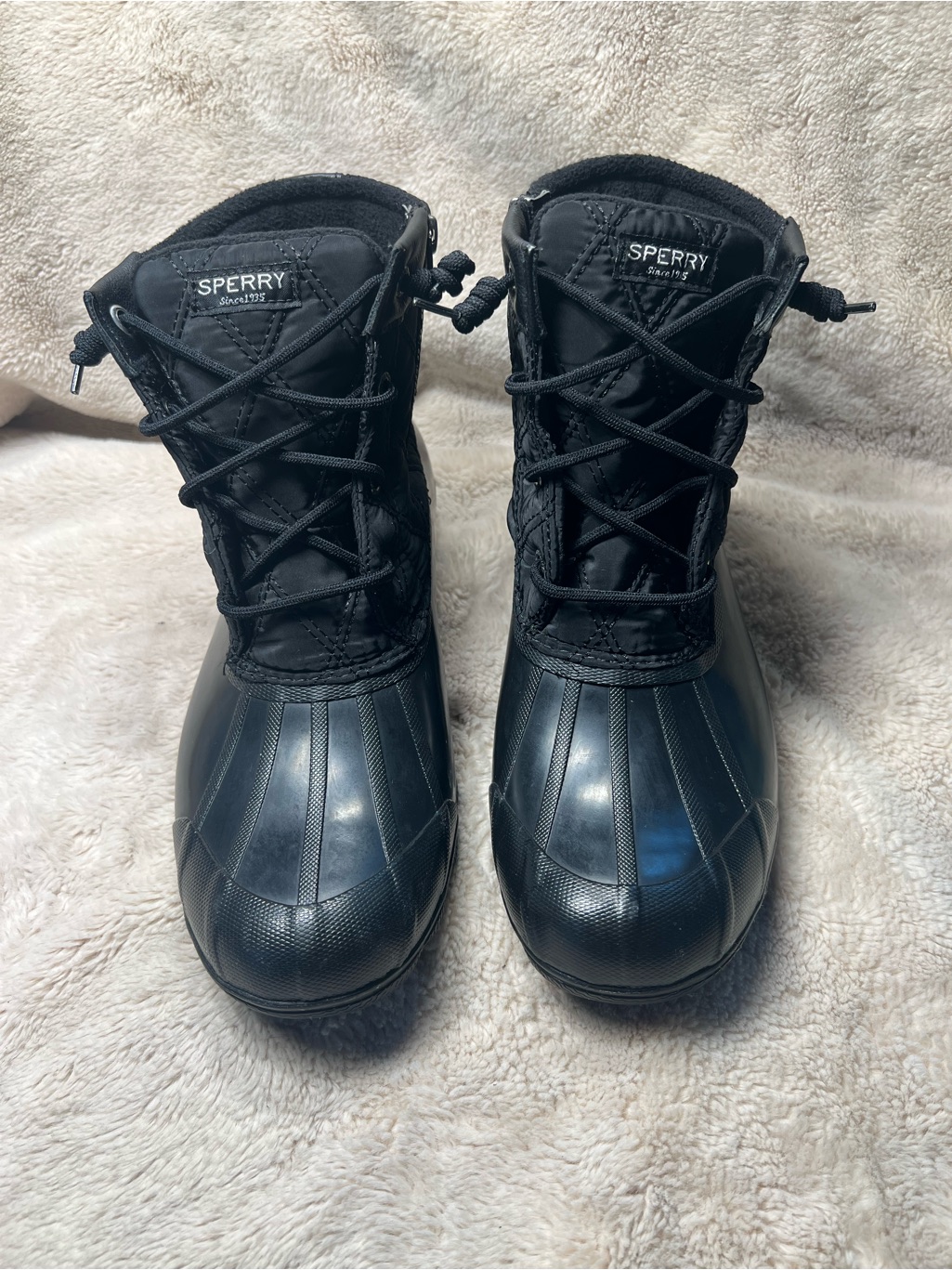 Sperry Boots Black Womens Size 9.5